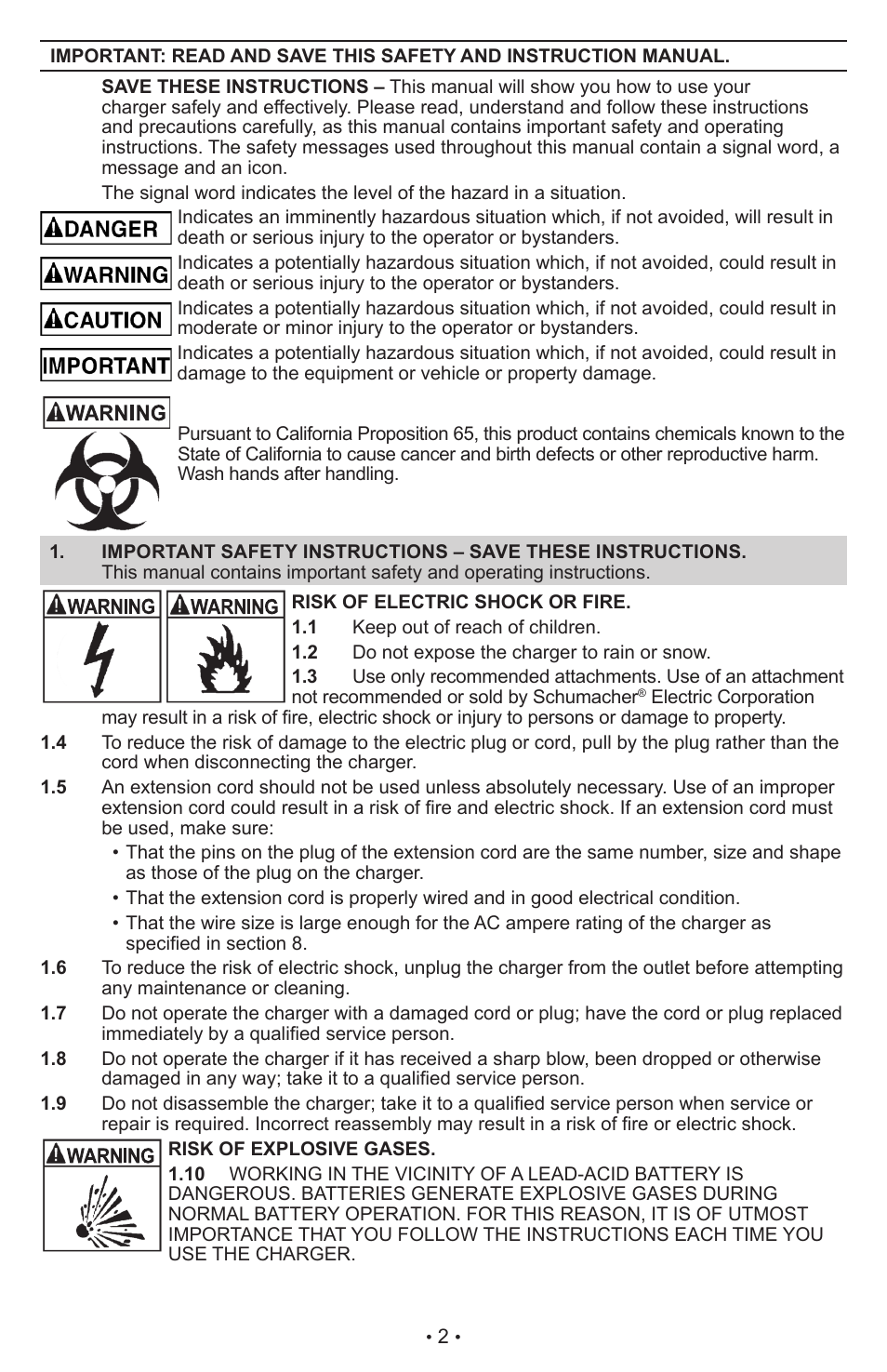 Schumacher SC-600A User Manual | Page 2 / 23