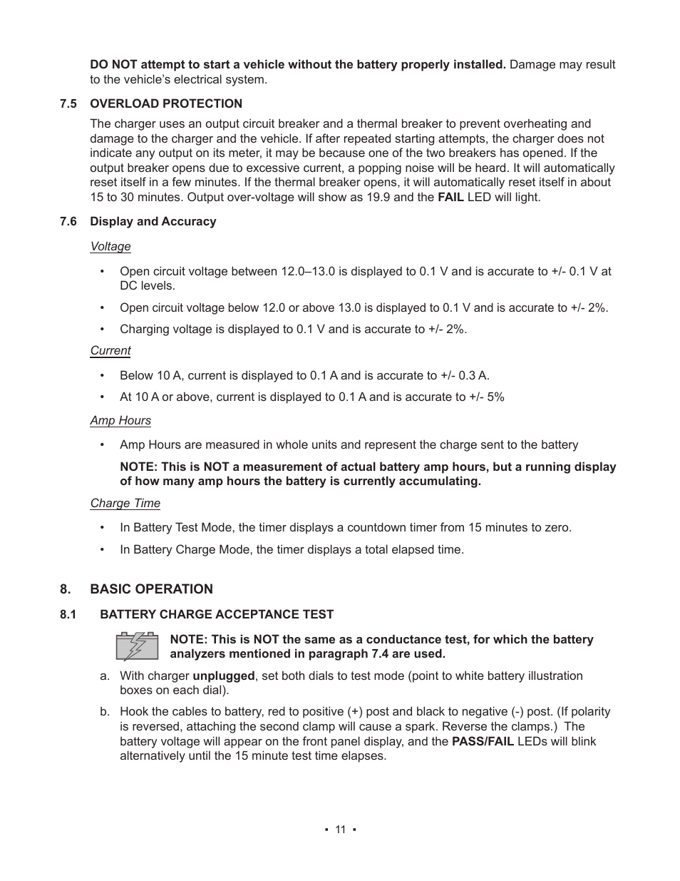 Schumacher 85-8100 User Manual | Page 11 / 56