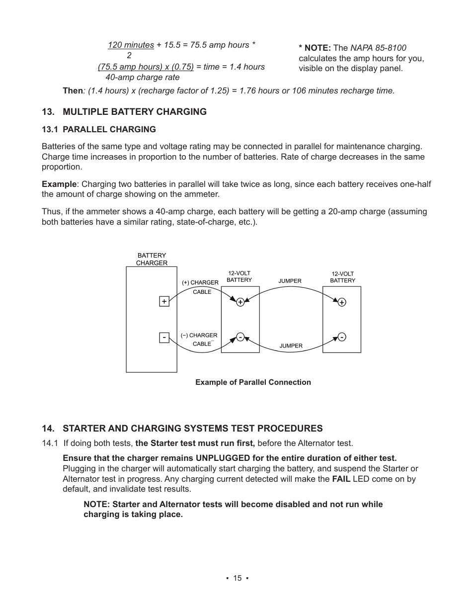 Schumacher 85-8100 User Manual | Page 15 / 56