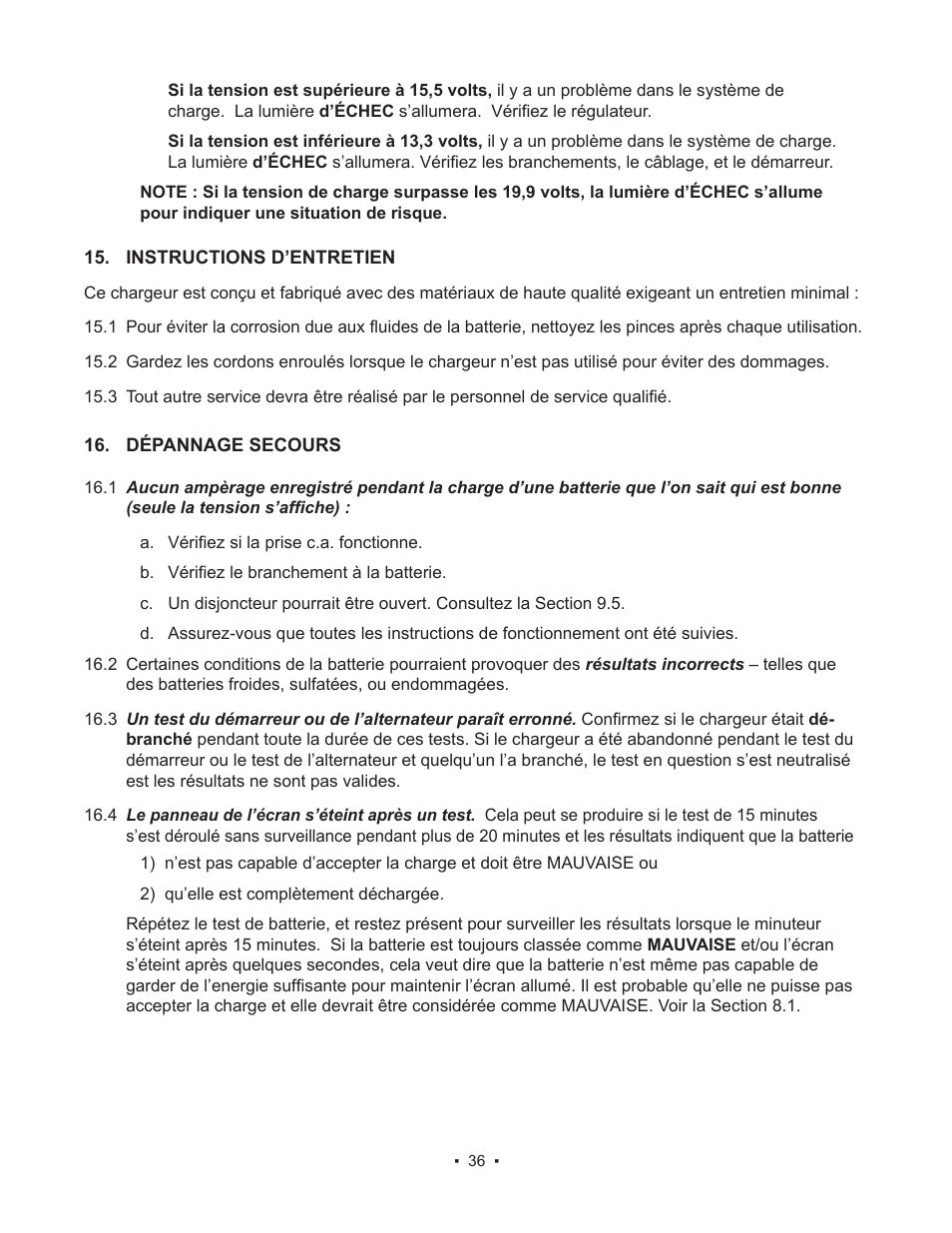 Schumacher 85-8100 User Manual | Page 36 / 56
