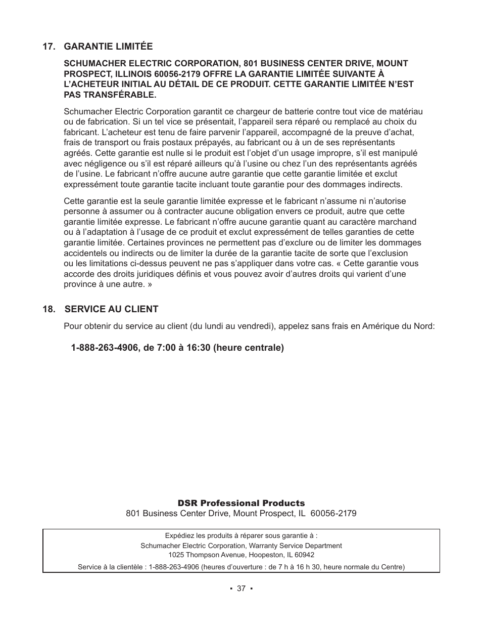 Schumacher 85-8100 User Manual | Page 37 / 56