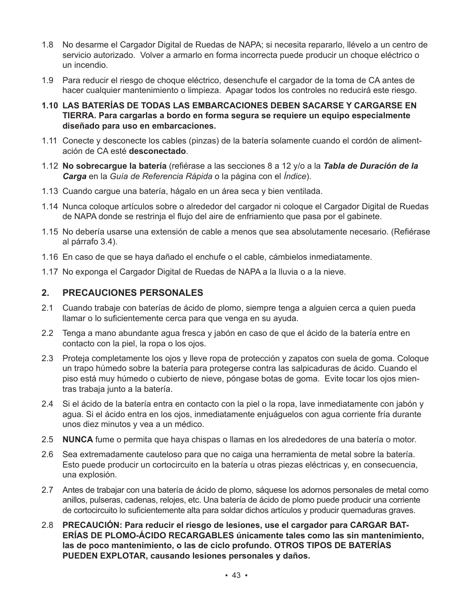 Schumacher 85-8100 User Manual | Page 43 / 56