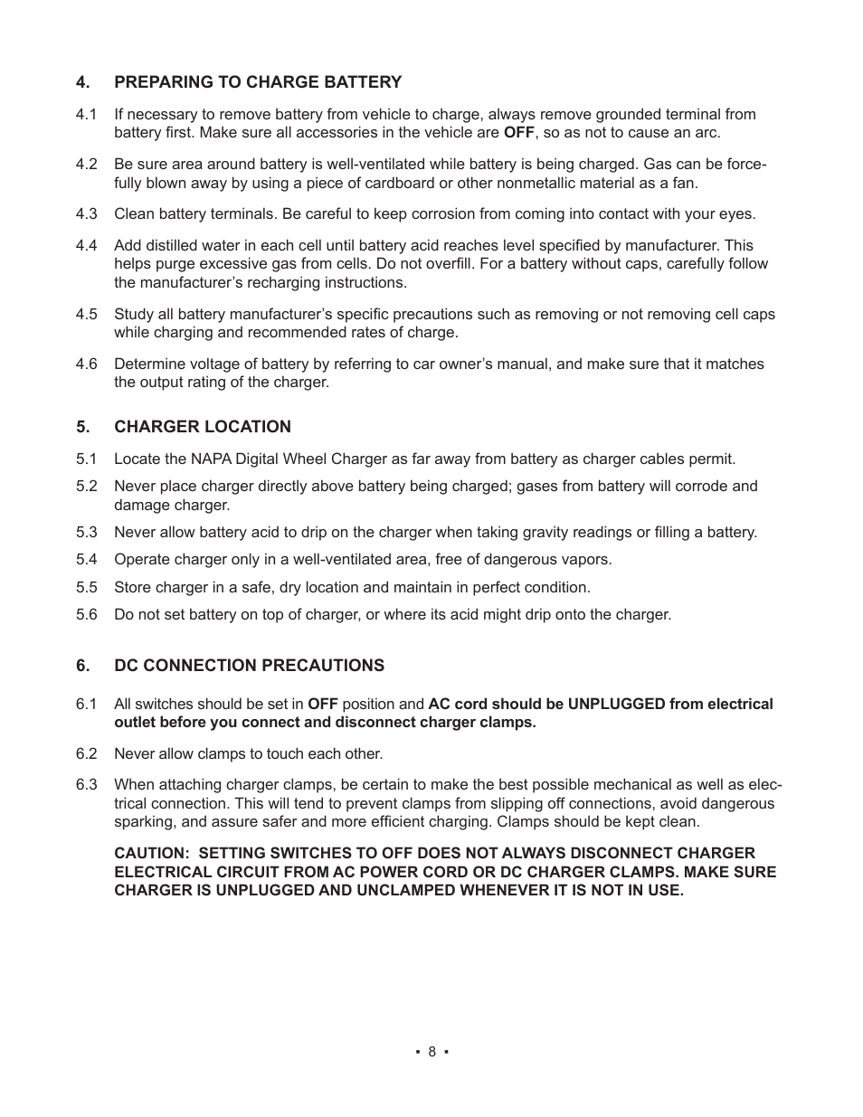 Schumacher 85-8100 User Manual | Page 8 / 56