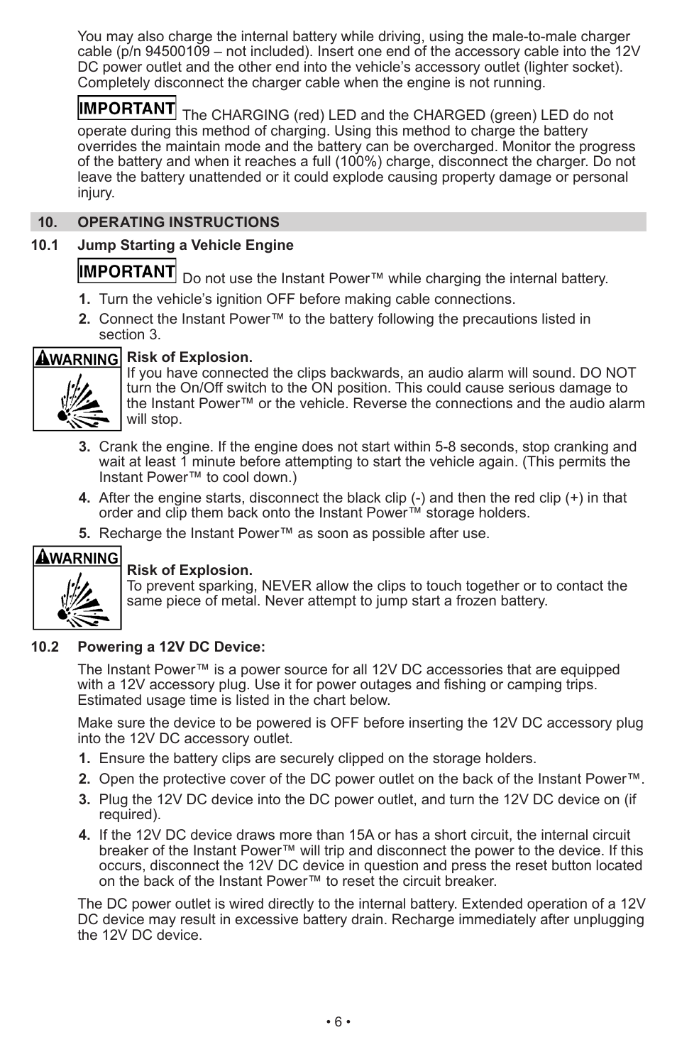 Schumacher IP-1875C User Manual | Page 10 / 40