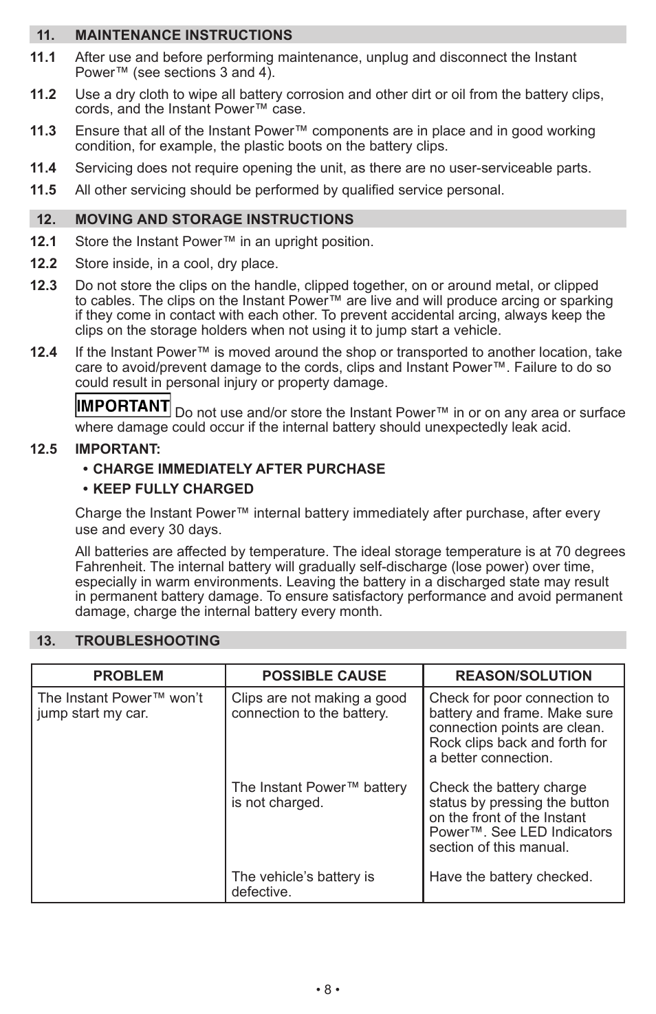 Schumacher IP-1875C User Manual | Page 12 / 40