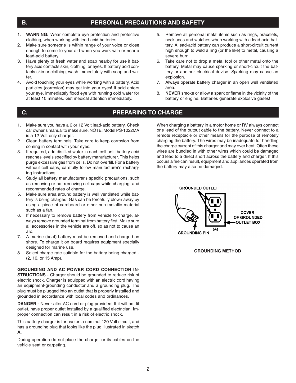 Schumacher PS-2100MA User Manual | Page 2 / 12