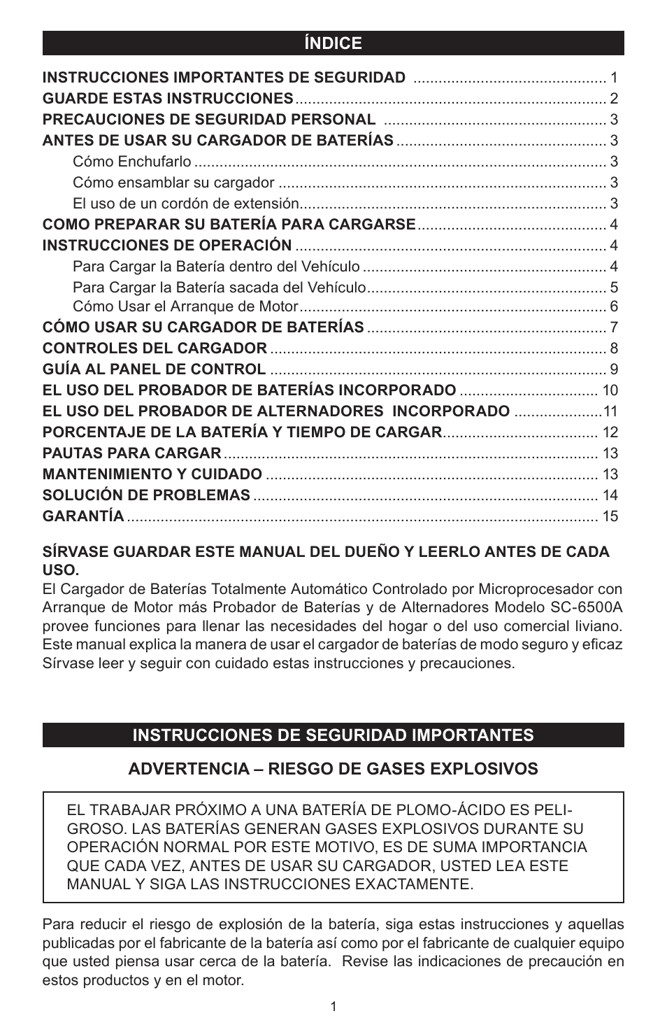 Schumacher SC-6500A User Manual | Page 18 / 32