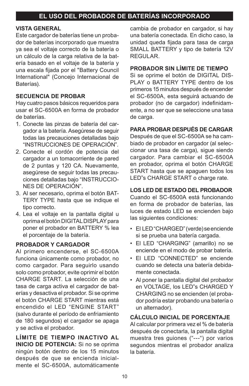 Schumacher SC-6500A User Manual | Page 27 / 32