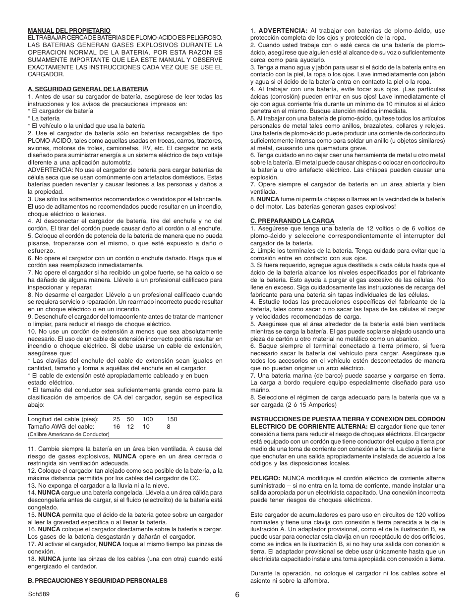 Schumacher SE-125A  ES User Manual | Page 6 / 8