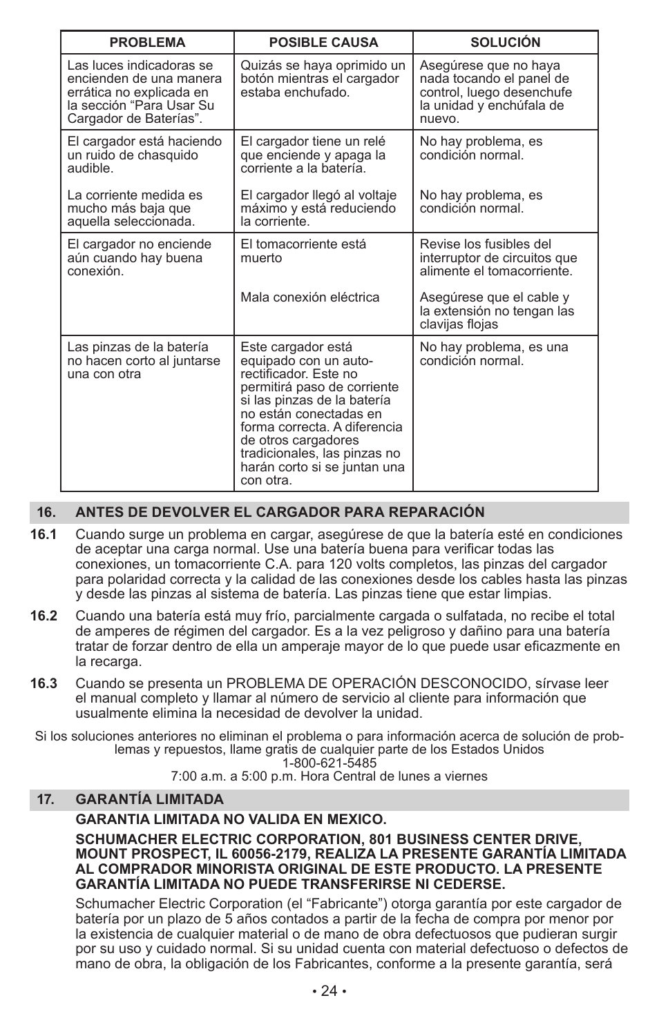 Schumacher XC10 User Manual | Page 25 / 26