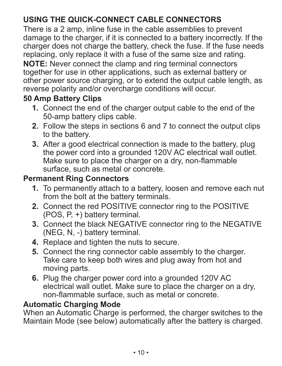 Schumacher Automatic SP2 User Manual | Page 11 / 39