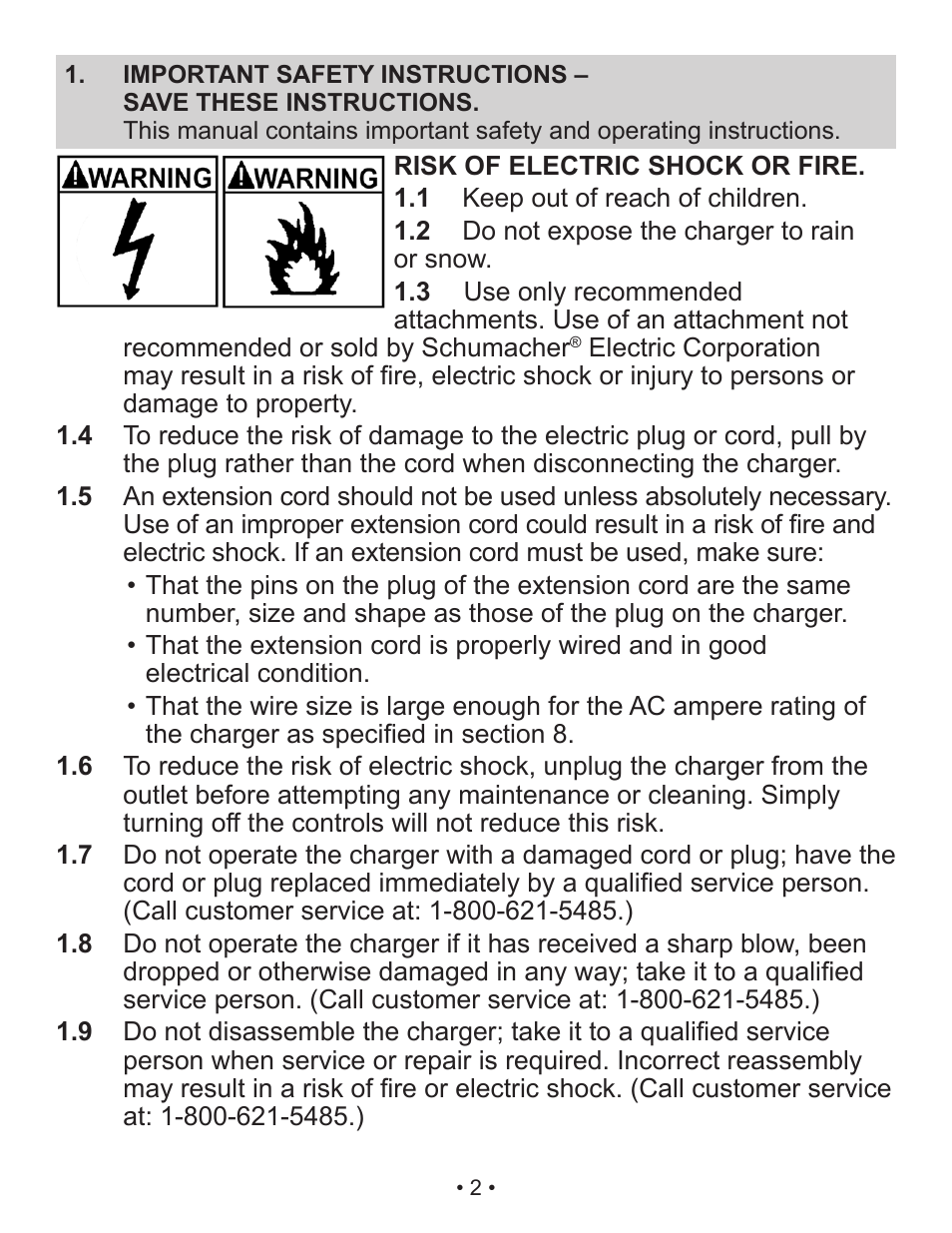 Schumacher Automatic SP2 User Manual | Page 3 / 39