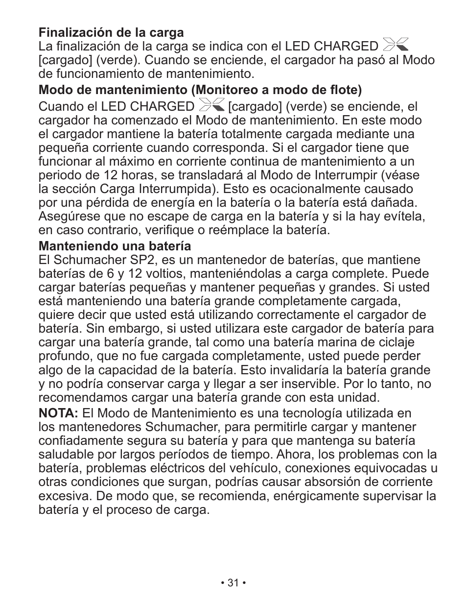 Schumacher Automatic SP2 User Manual | Page 32 / 39