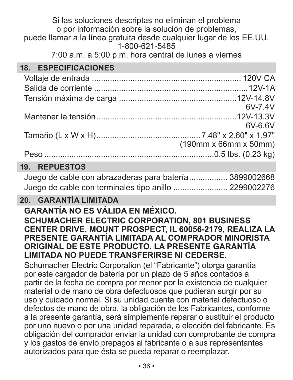 Schumacher Automatic SP2 User Manual | Page 37 / 39