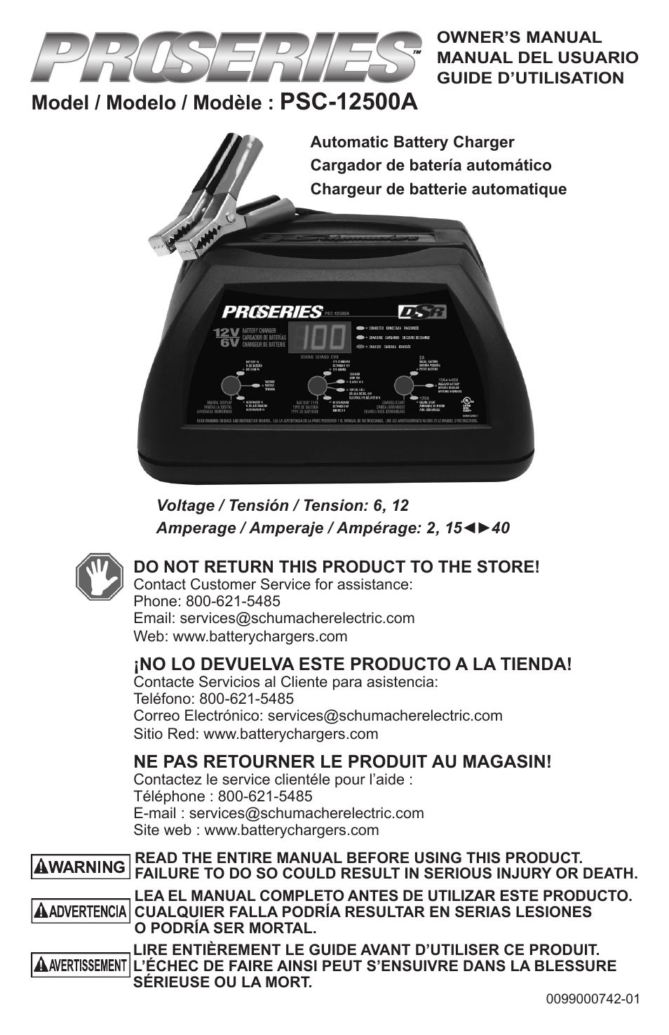 Schumacher Proseries PSC-12500A User Manual | 39 pages