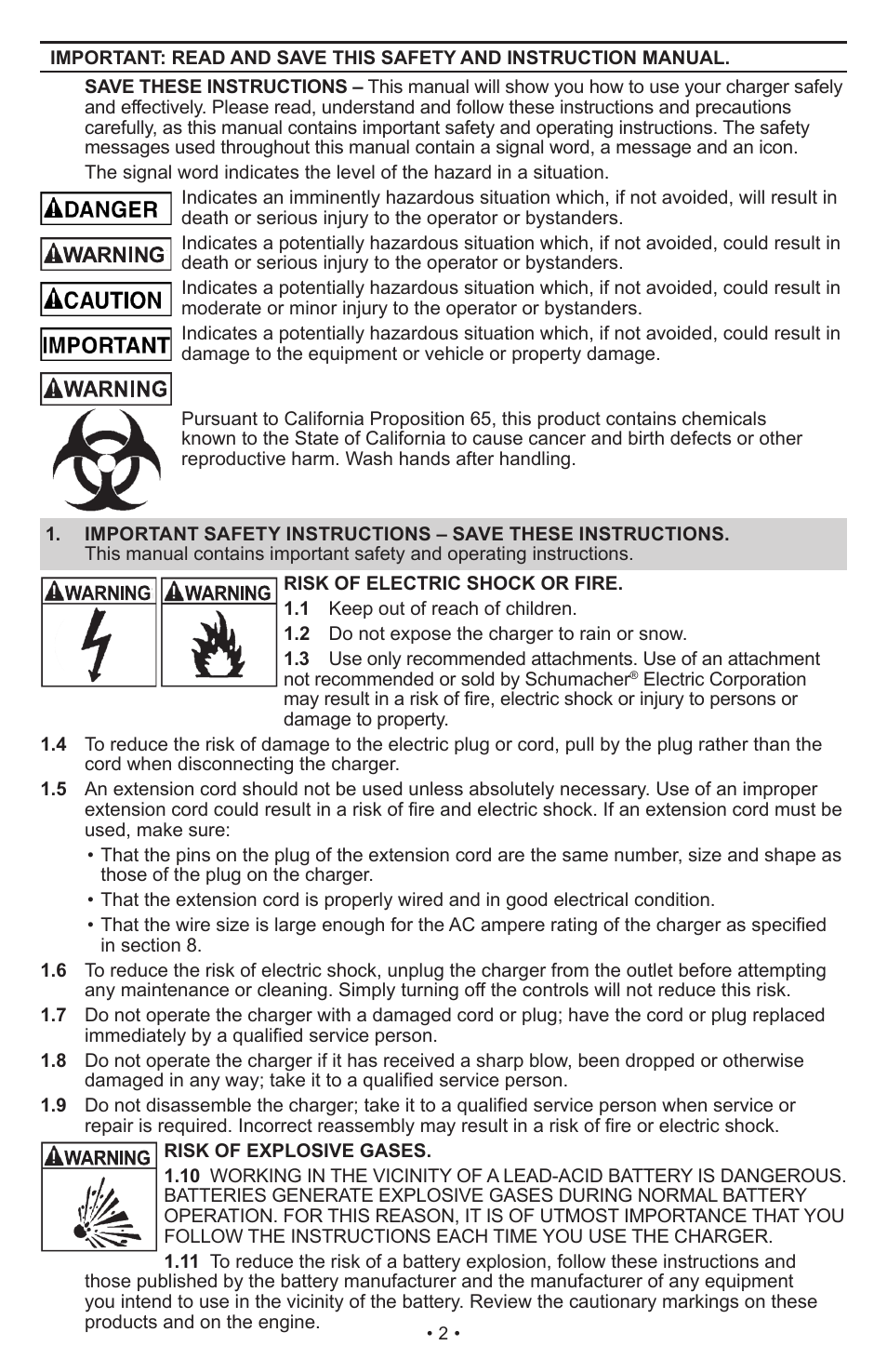 Schumacher Proseries PSC-12500A User Manual | Page 2 / 39