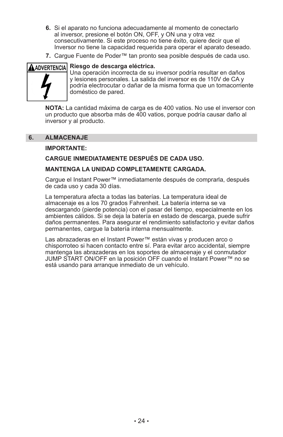 Schumacher XP2260 User Manual | Page 27 / 30
