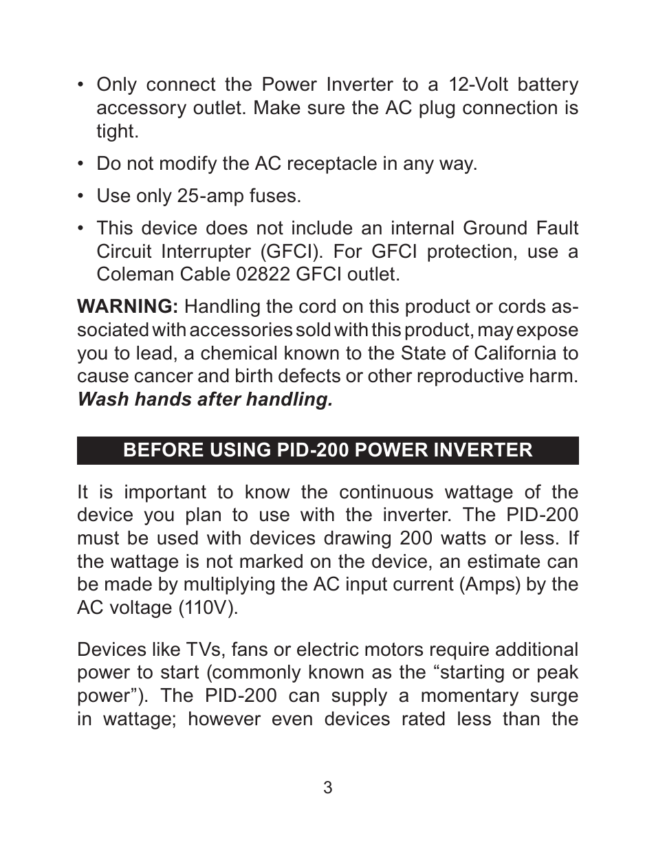 Schumacher PID-200 User Manual | Page 3 / 24