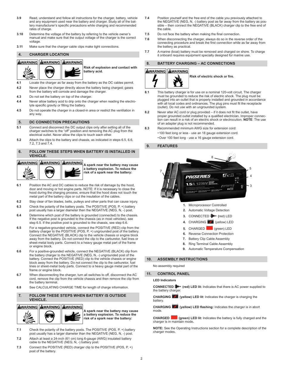 Schumacher Automatic PS-1562A User Manual | Page 2 / 12