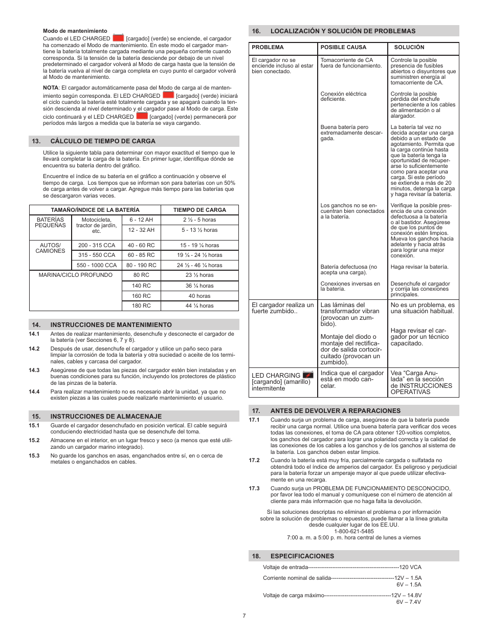 Schumacher Automatic PS-1562A User Manual | Page 7 / 12
