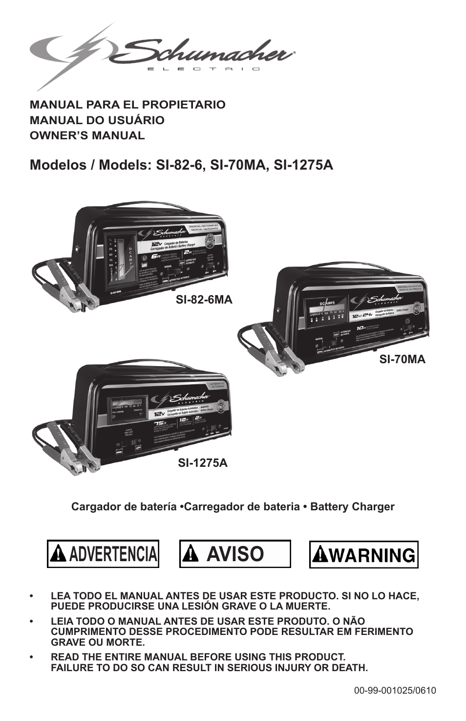 Schumacher MANUAL DO USURIO SI-82-6 User Manual | 52 pages