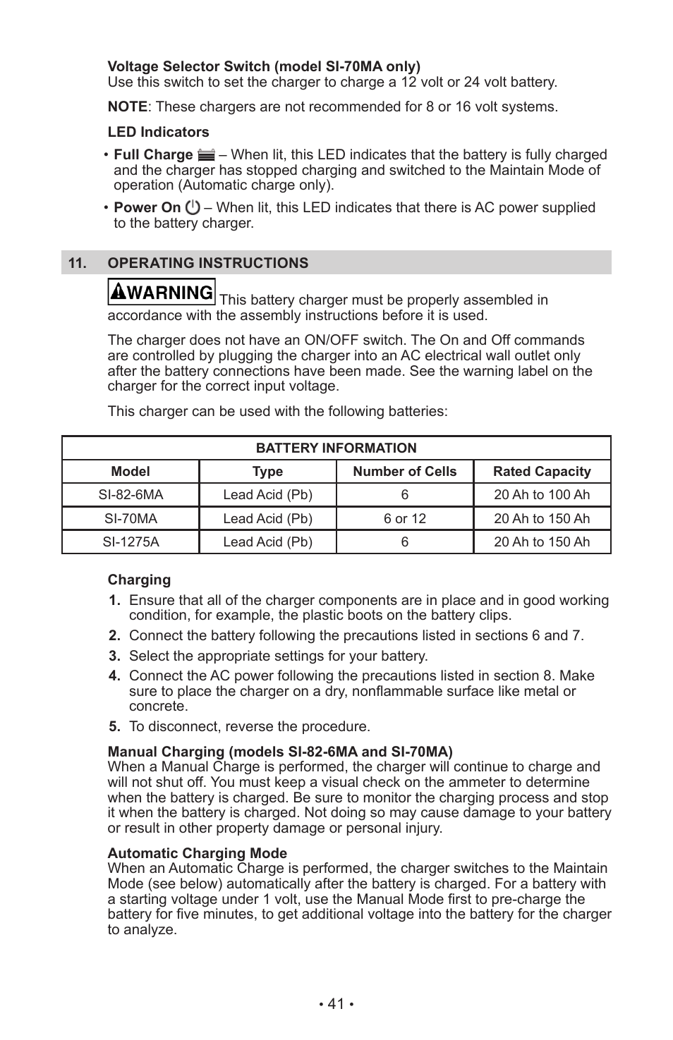 Schumacher MANUAL DO USURIO SI-82-6 User Manual | Page 45 / 52
