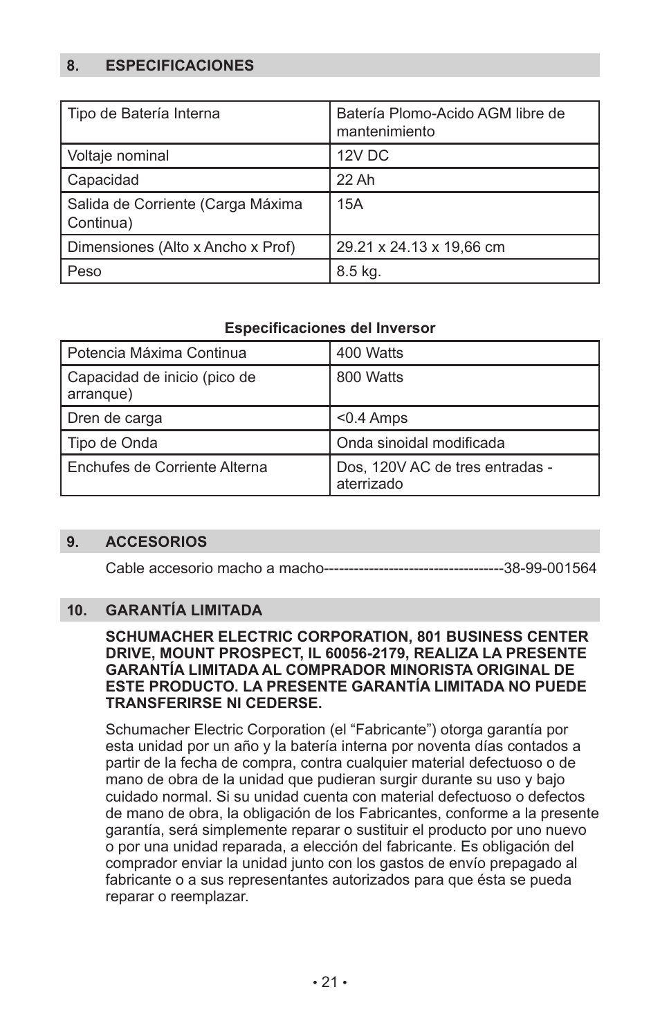 Schumacher 94026936 User Manual | Page 25 / 37