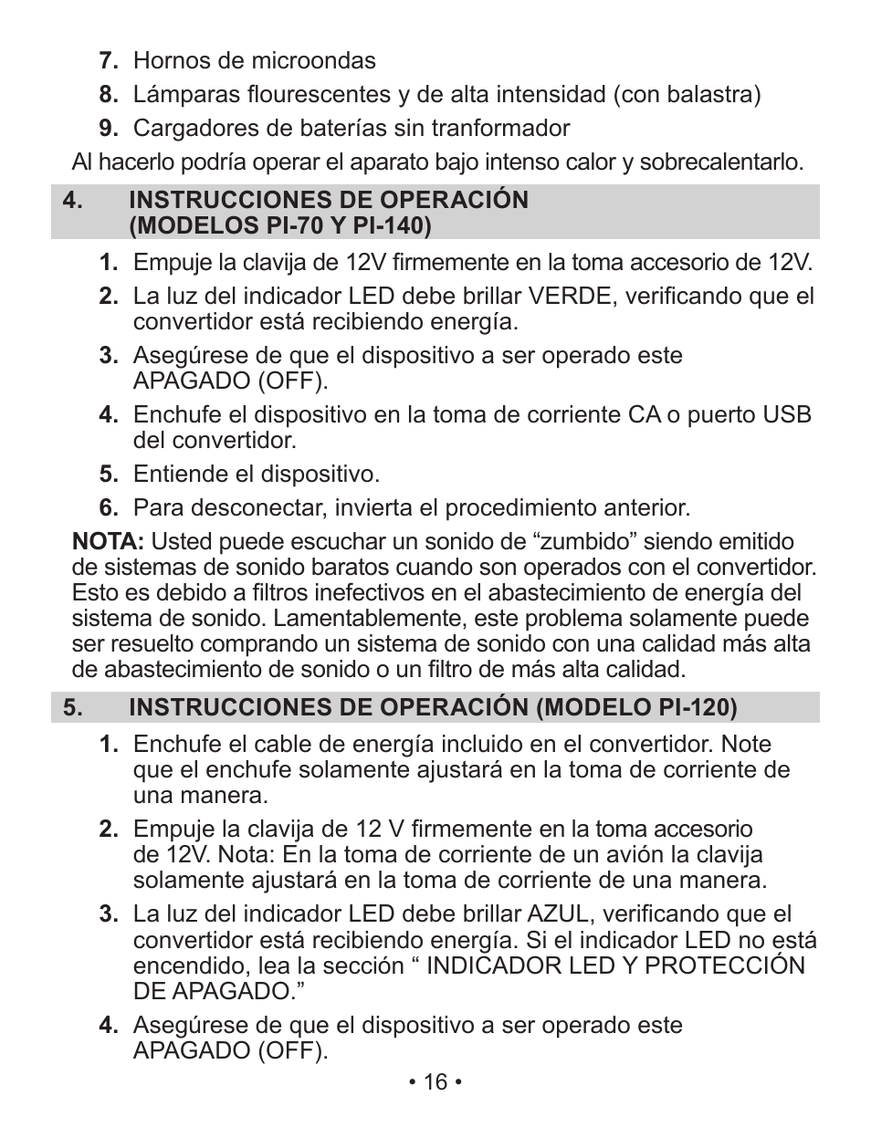 Schumacher PI-70 User Manual | Page 16 / 22