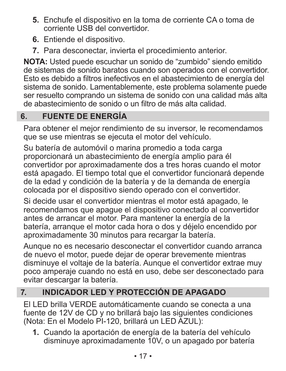 Schumacher PI-70 User Manual | Page 17 / 22