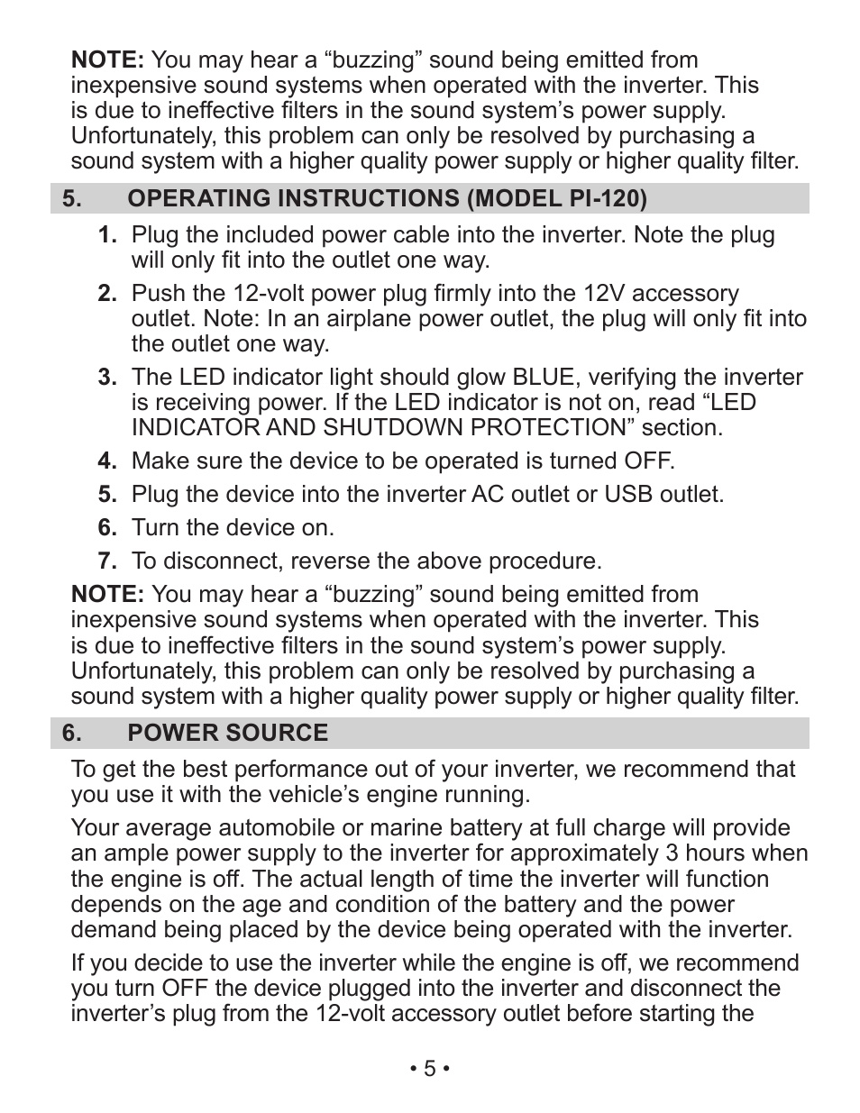 Schumacher PI-70 User Manual | Page 5 / 22