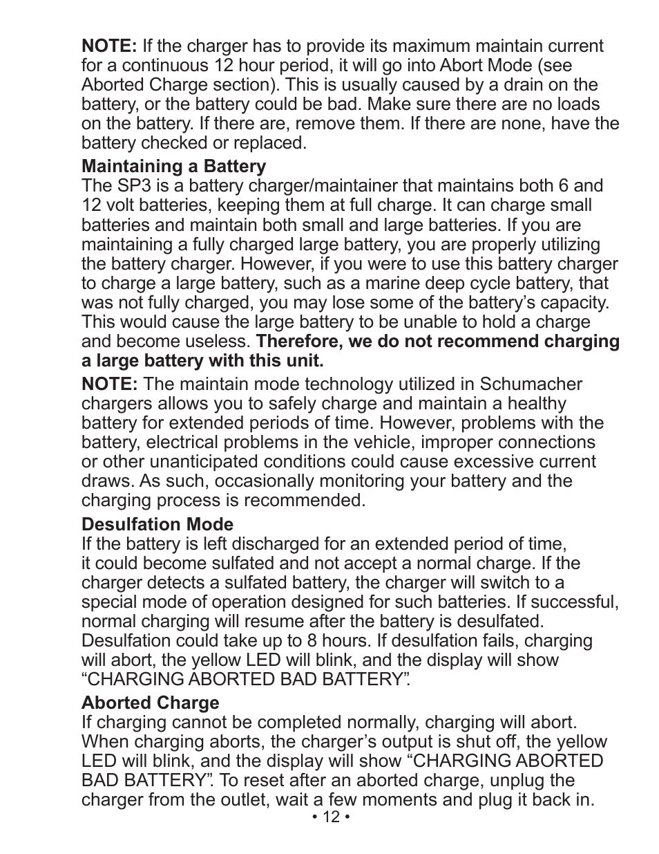Schumacher SP3 User Manual | Page 12 / 35