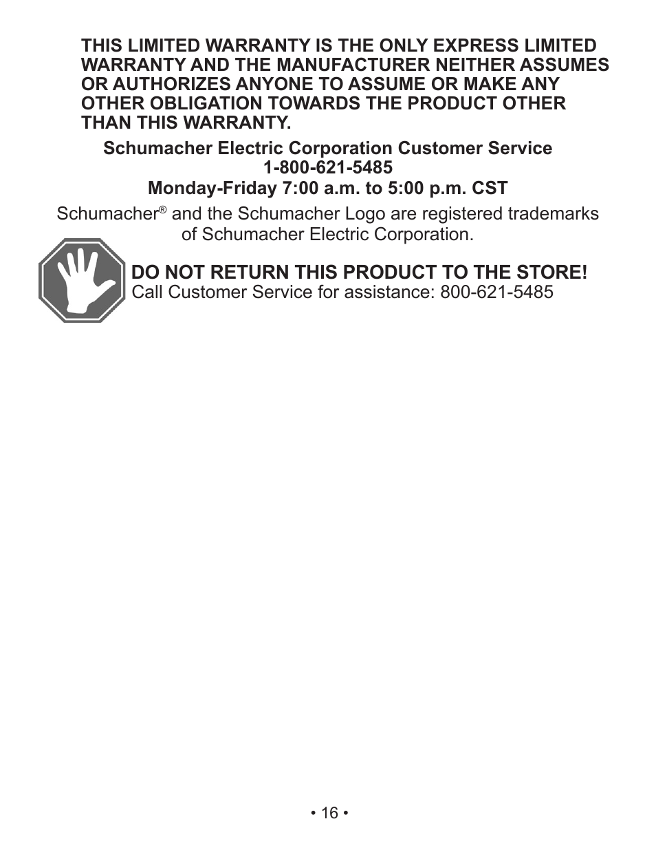 Schumacher SP3 User Manual | Page 16 / 35