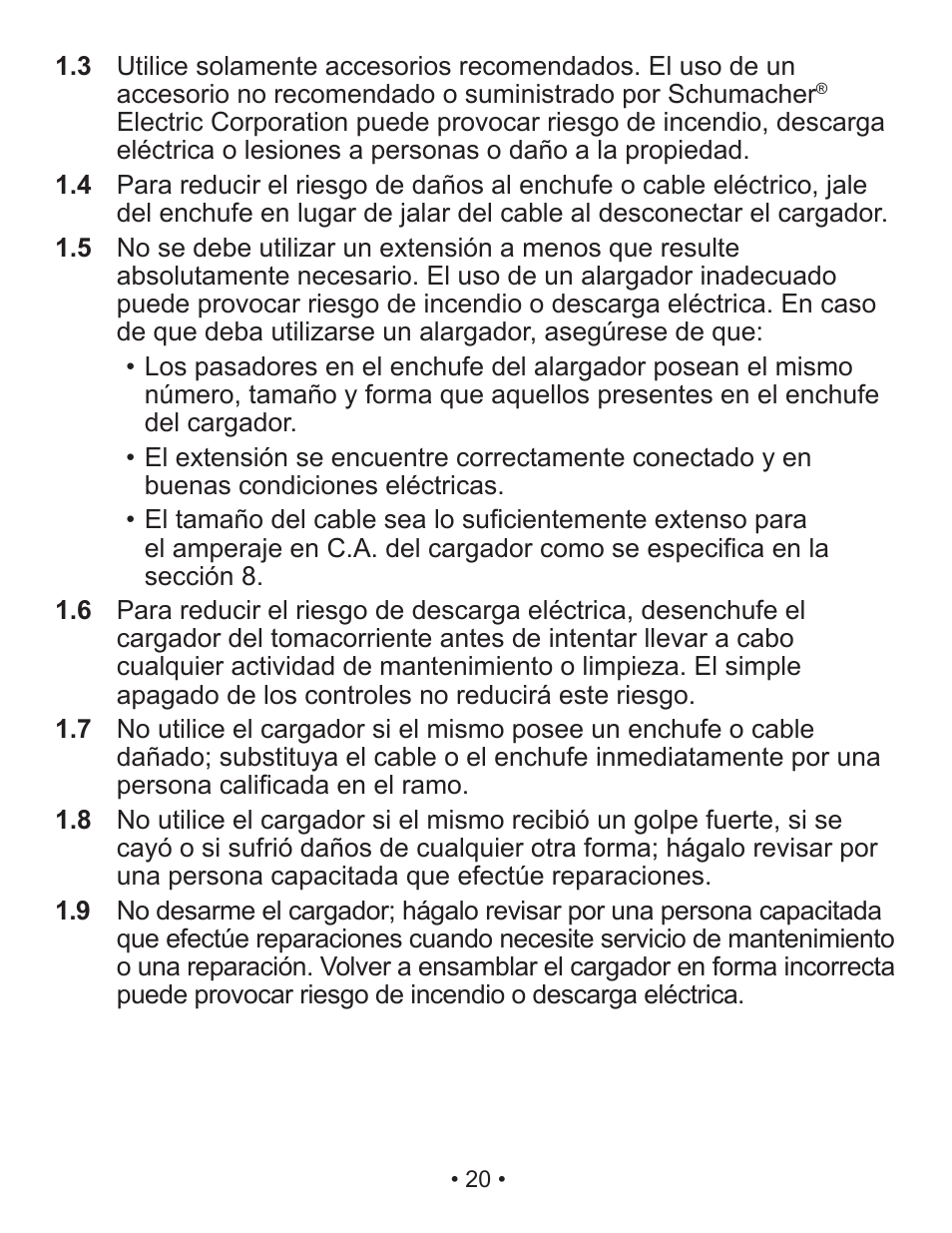 Schumacher SP3 User Manual | Page 20 / 35