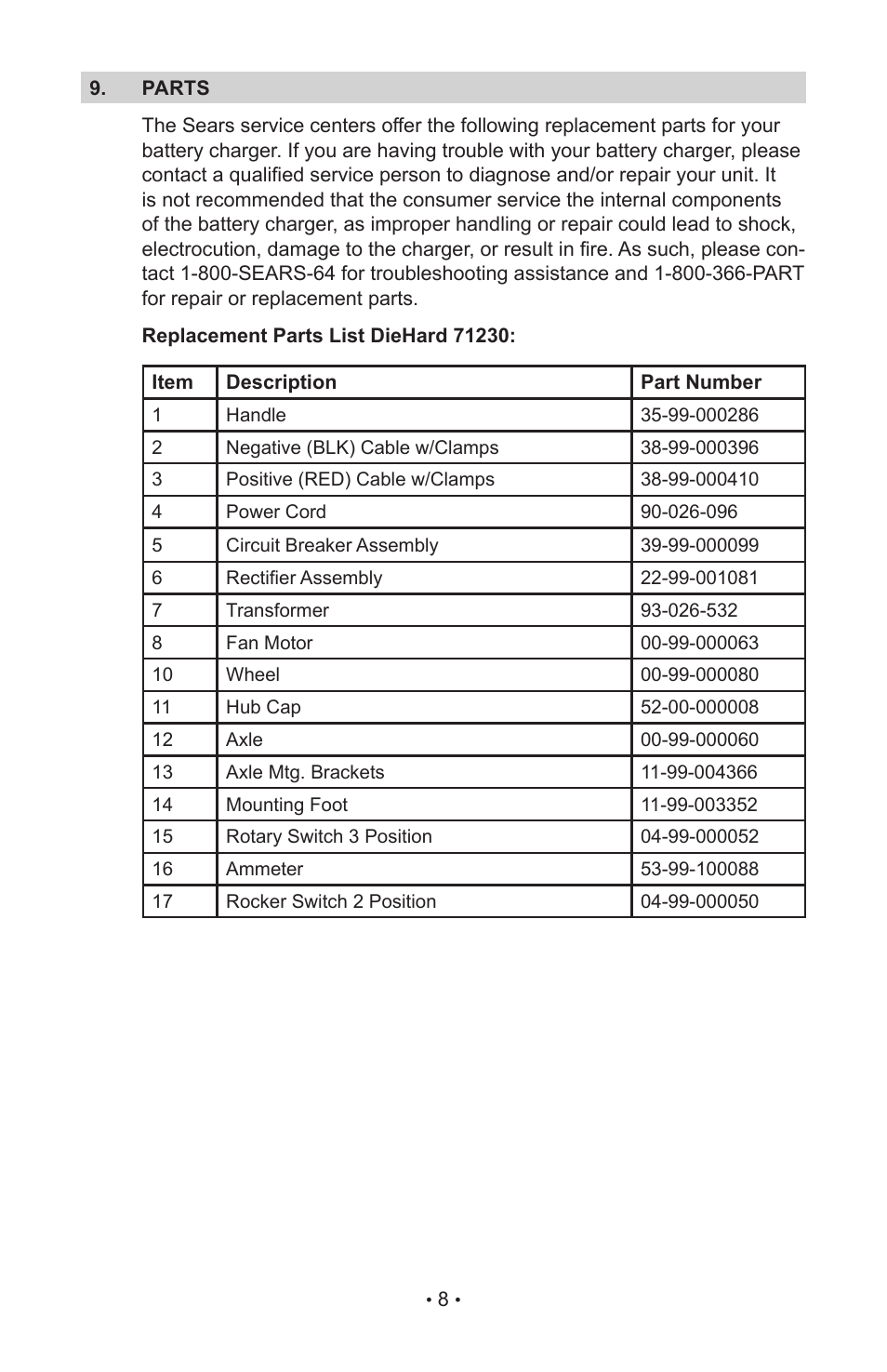 Schumacher 200.71230 User Manual | Page 10 / 20