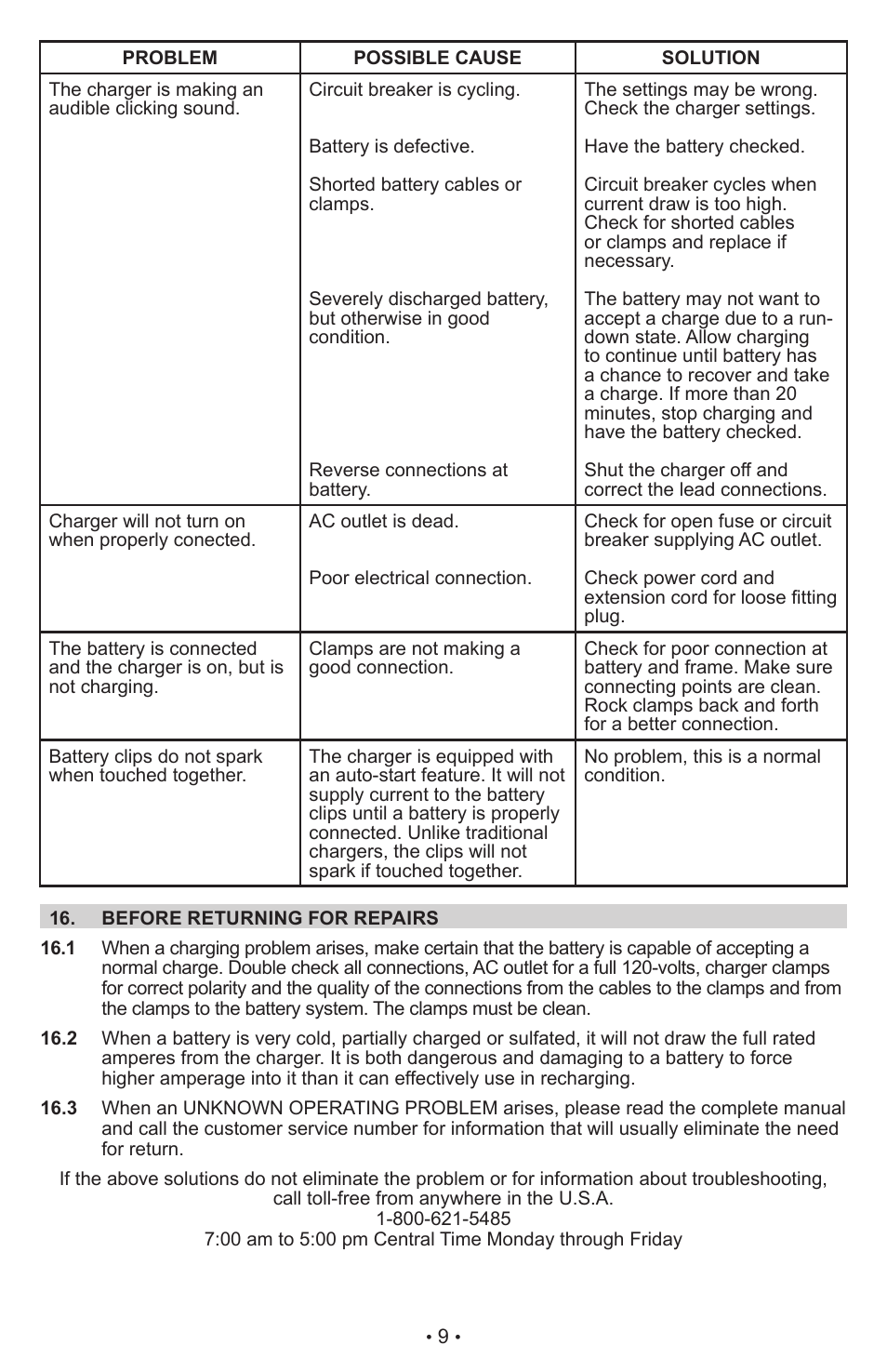 Schumacher Automatic SC-600A User Manual | Page 10 / 25