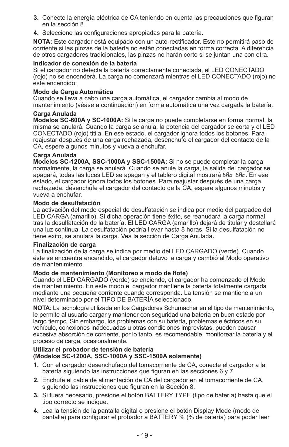 Schumacher Automatic SC-600A User Manual | Page 20 / 25