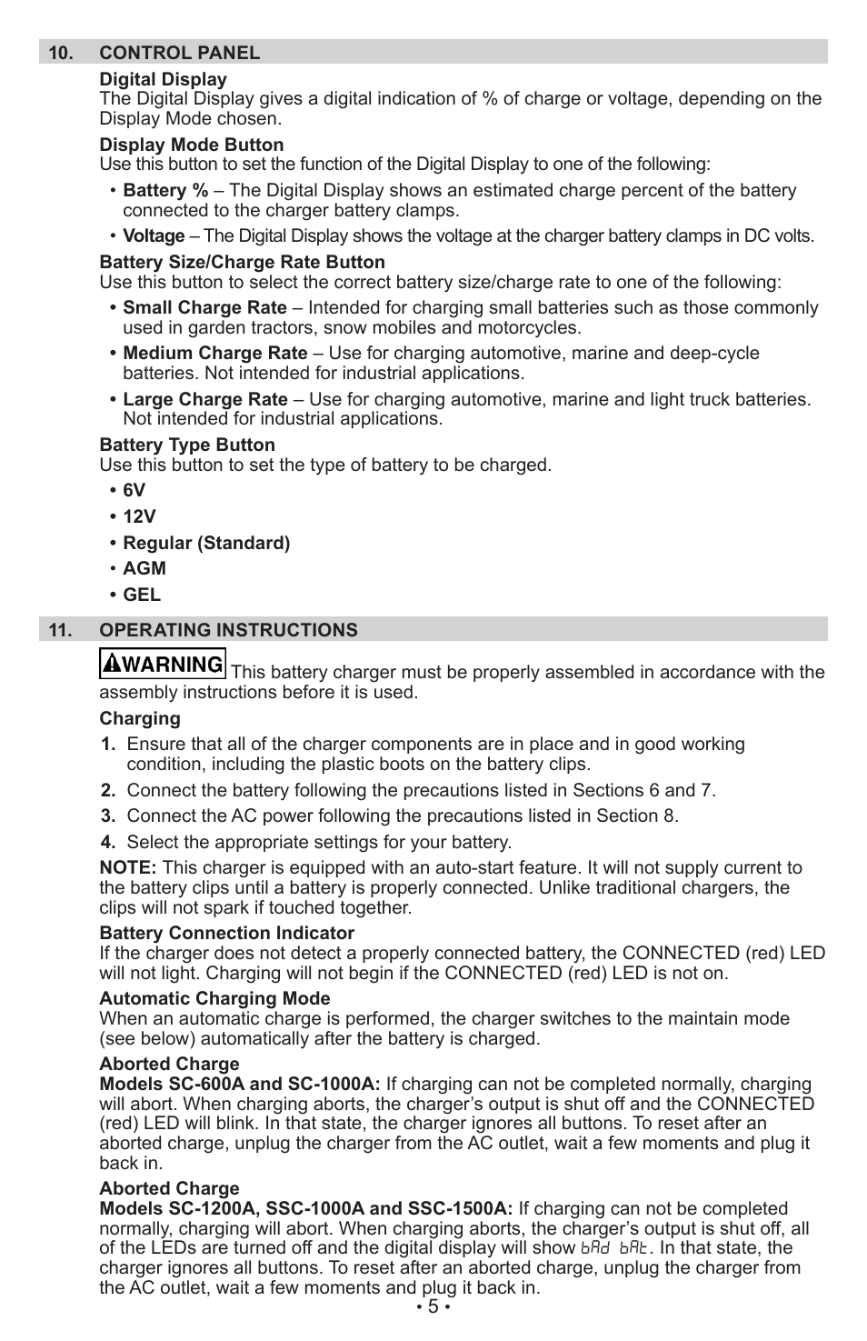 Schumacher Automatic SC-600A User Manual | Page 6 / 25