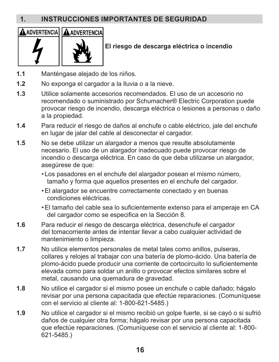 Schumacher XM1-5 User Manual | Page 20 / 34