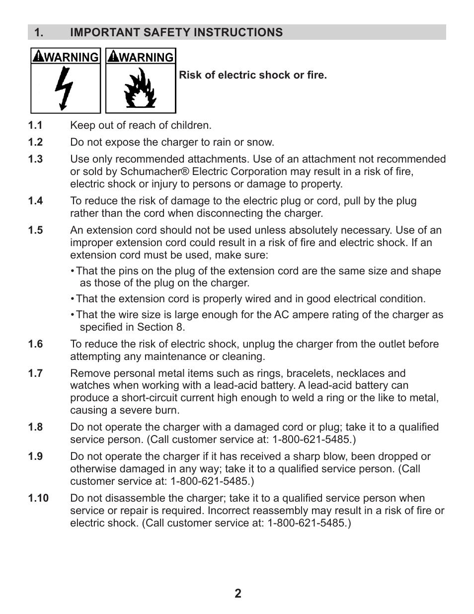 Schumacher XM1-5 User Manual | Page 6 / 34