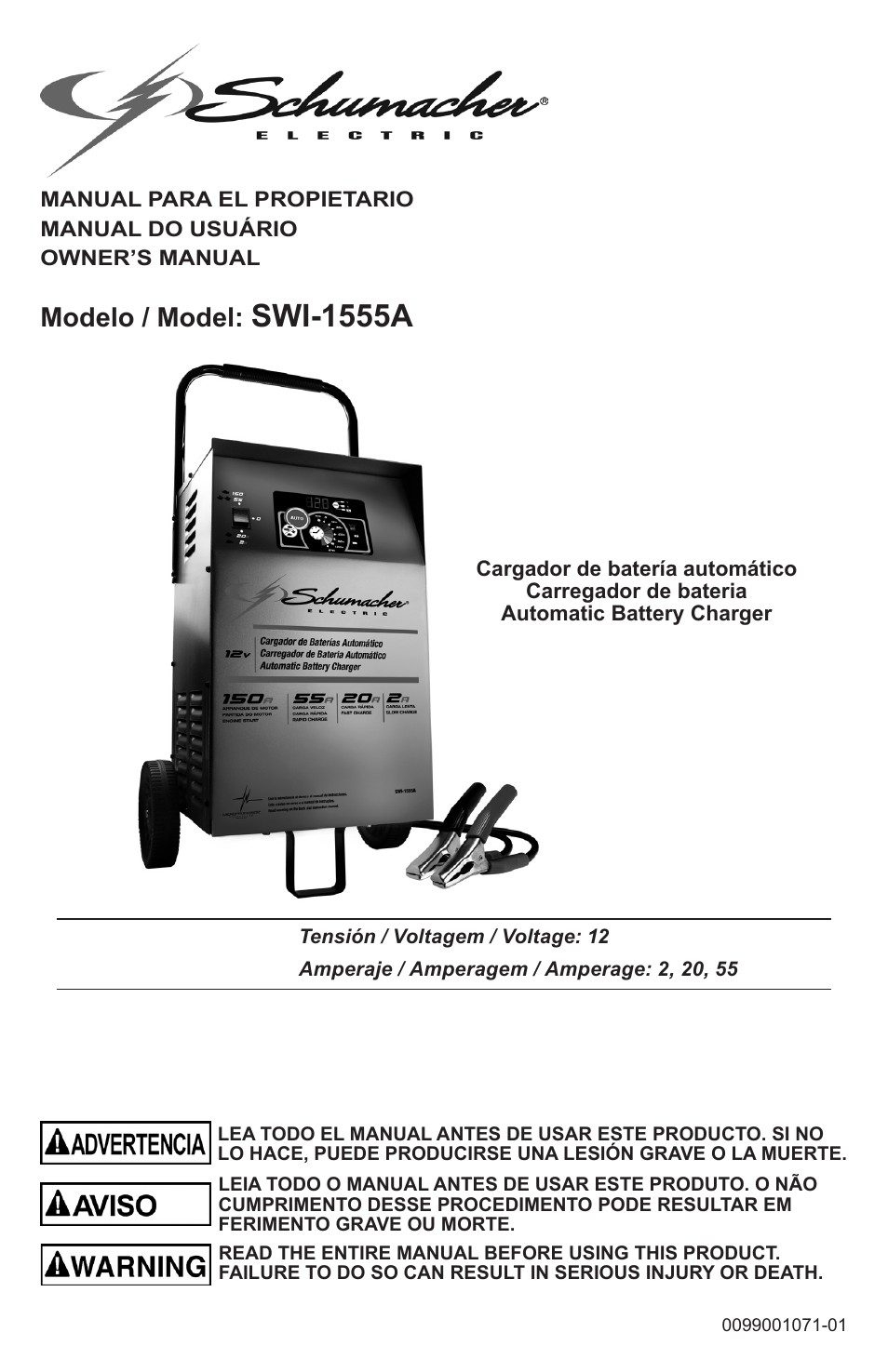 Schumacher Automatic SWI-1555A User Manual | 48 pages