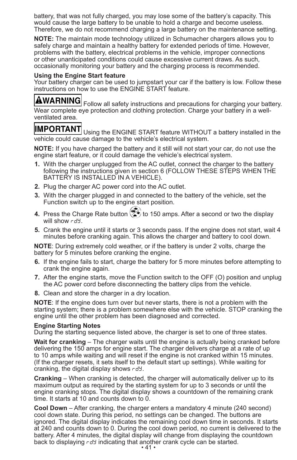Schumacher Automatic SWI-1555A User Manual | Page 42 / 48