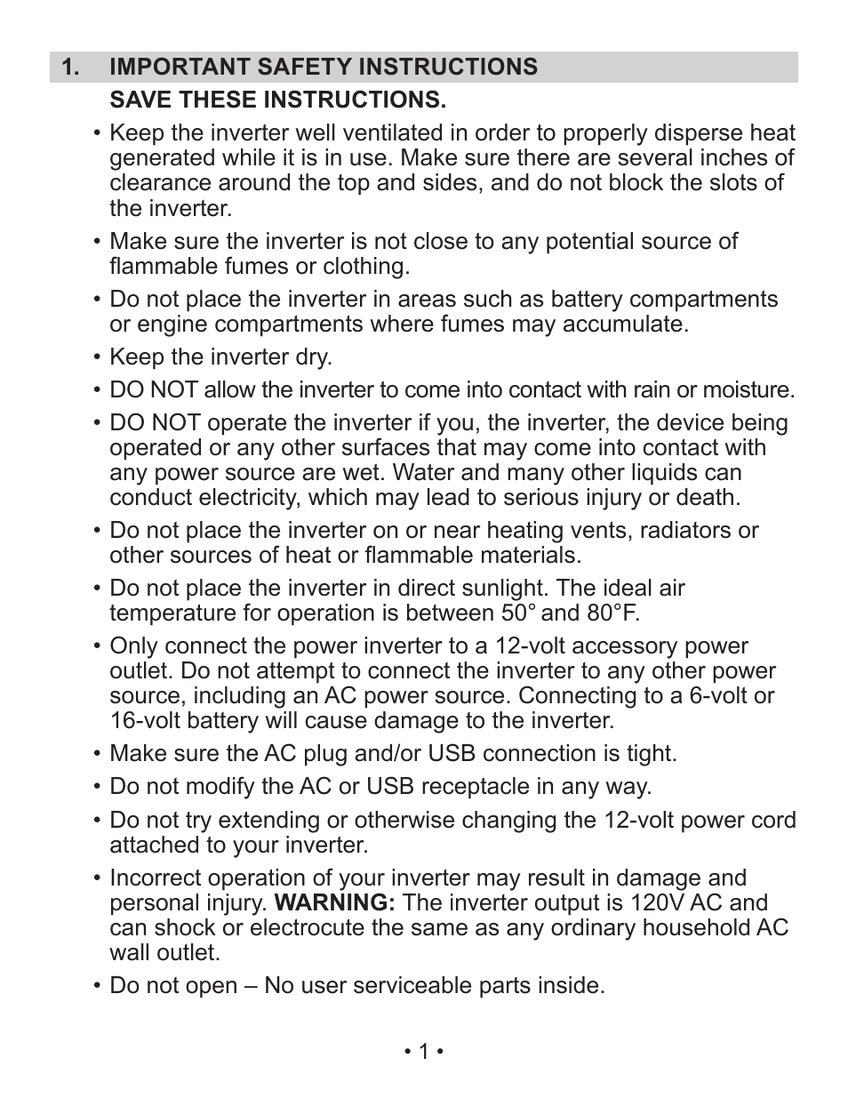 Schumacher PIC-150-USB User Manual | Page 2 / 31