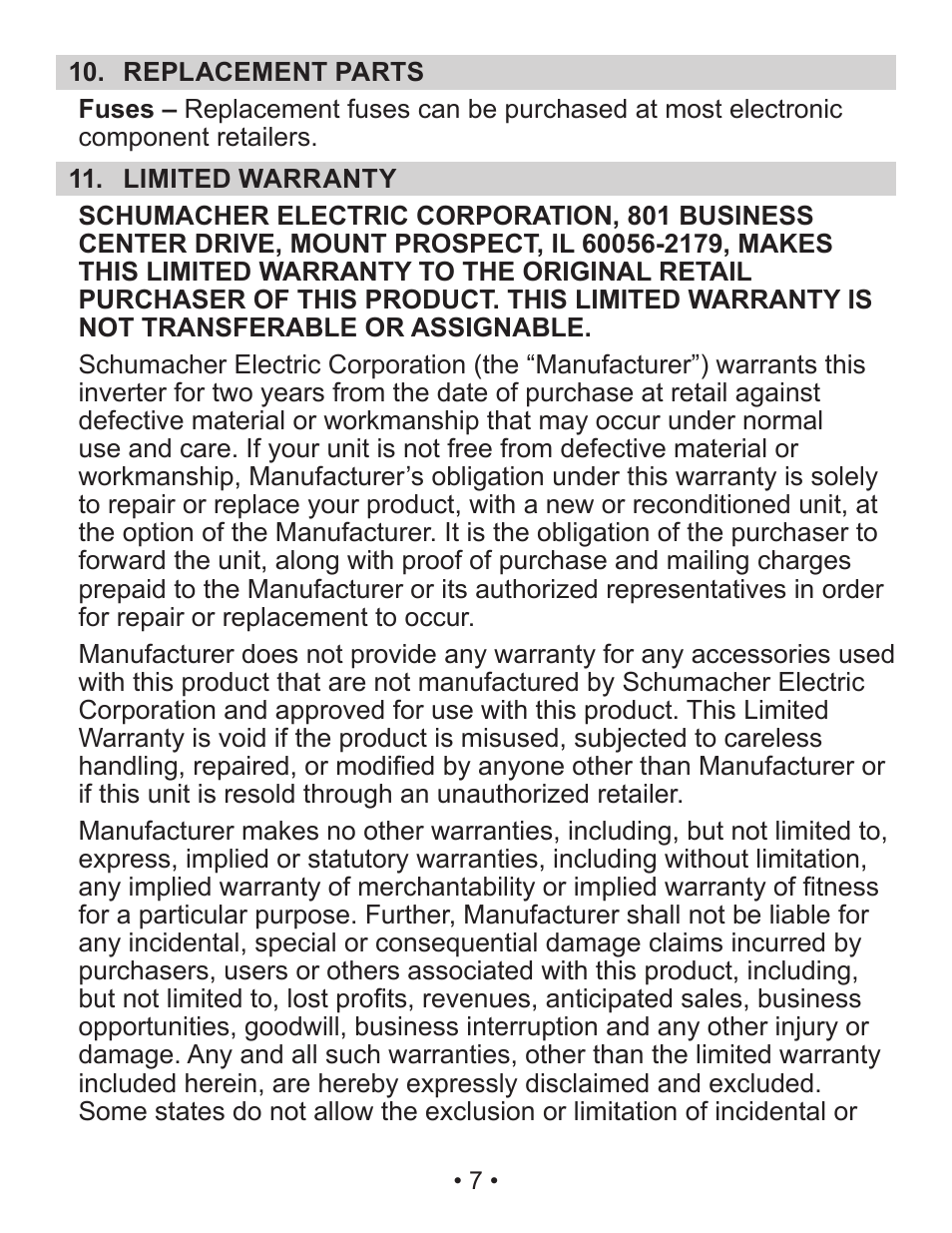 Schumacher PIC-150-USB User Manual | Page 8 / 31