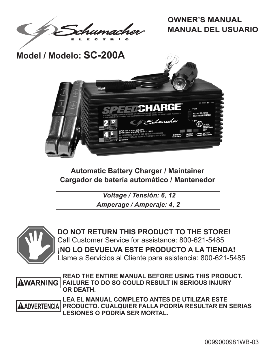 Schumacher Automatic Battery Charger / Maintainer SC-200A User Manual | 41 pages