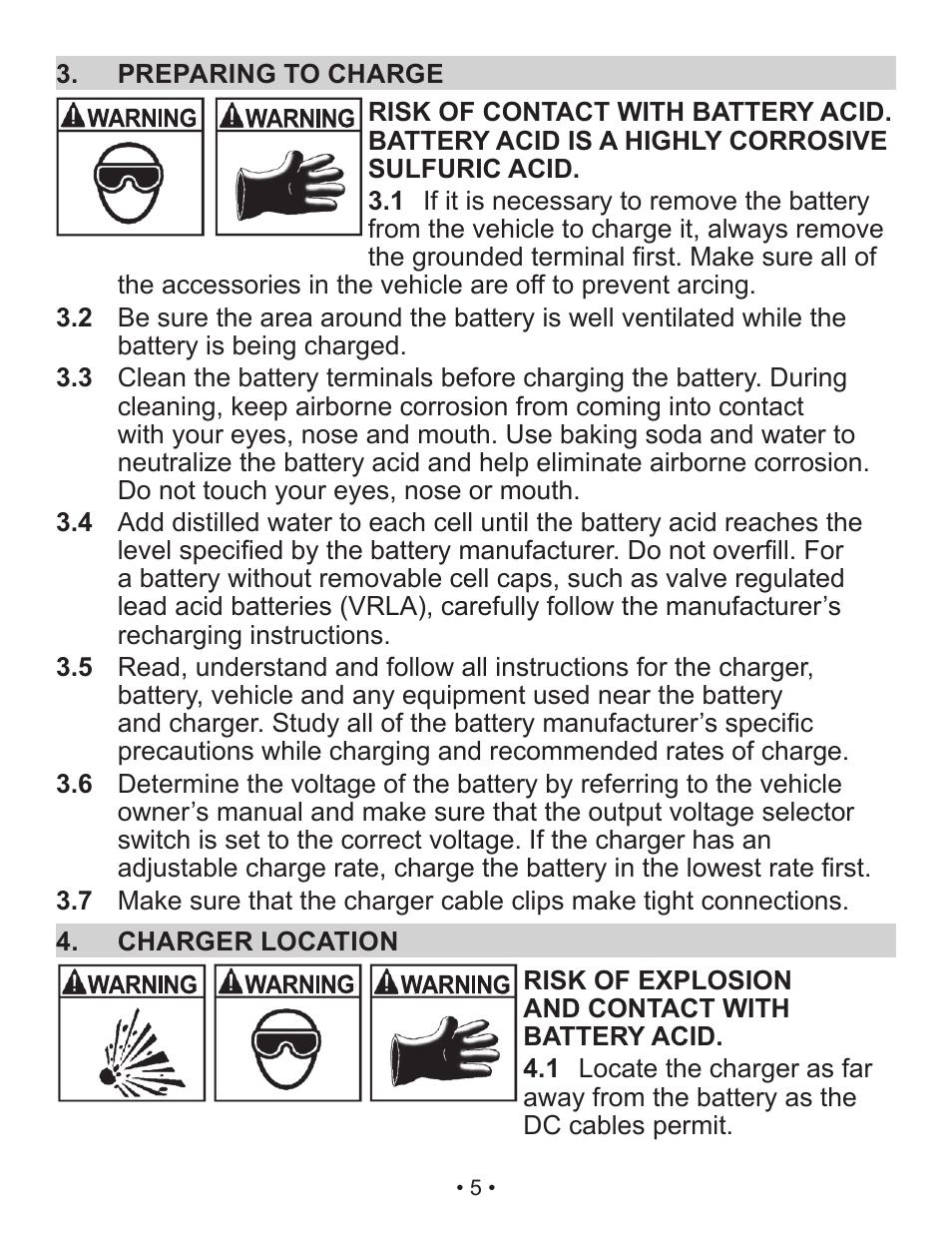 Schumacher Automatic Battery Charger / Maintainer SC-200A User Manual | Page 5 / 41