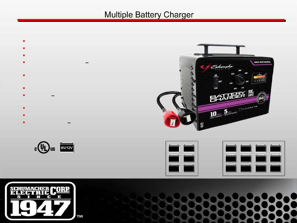 Multiple battery charger | Schumacher SE-1 User Manual | Page 10 / 24