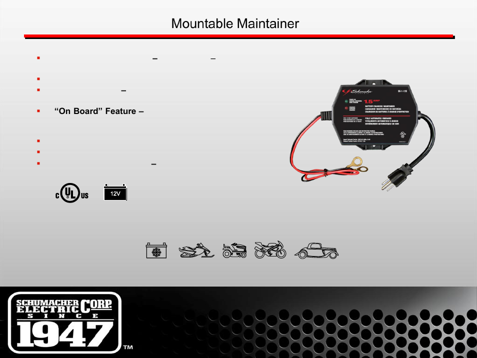 Mountable maintainer | Schumacher SE-1 User Manual | Page 2 / 24