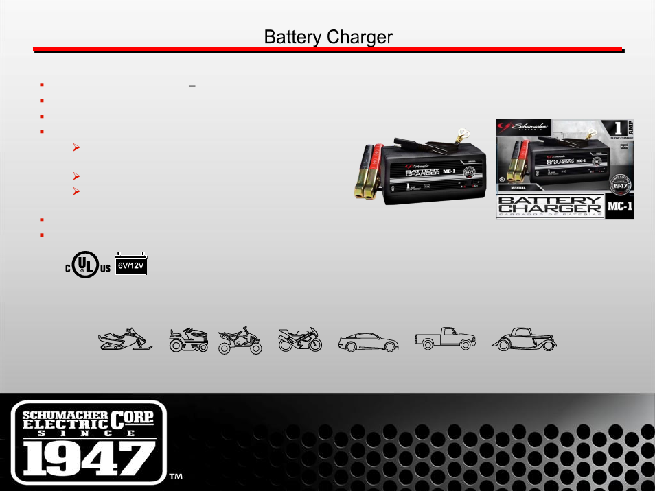 Battery charger | Schumacher SE-1 User Manual | Page 3 / 24