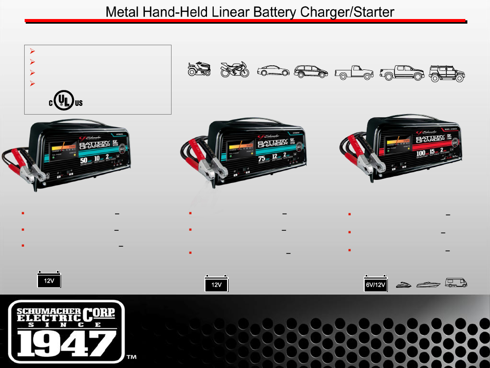 Metal hand-held linear battery charger/starter | Schumacher SE-1 User Manual | Page 7 / 24