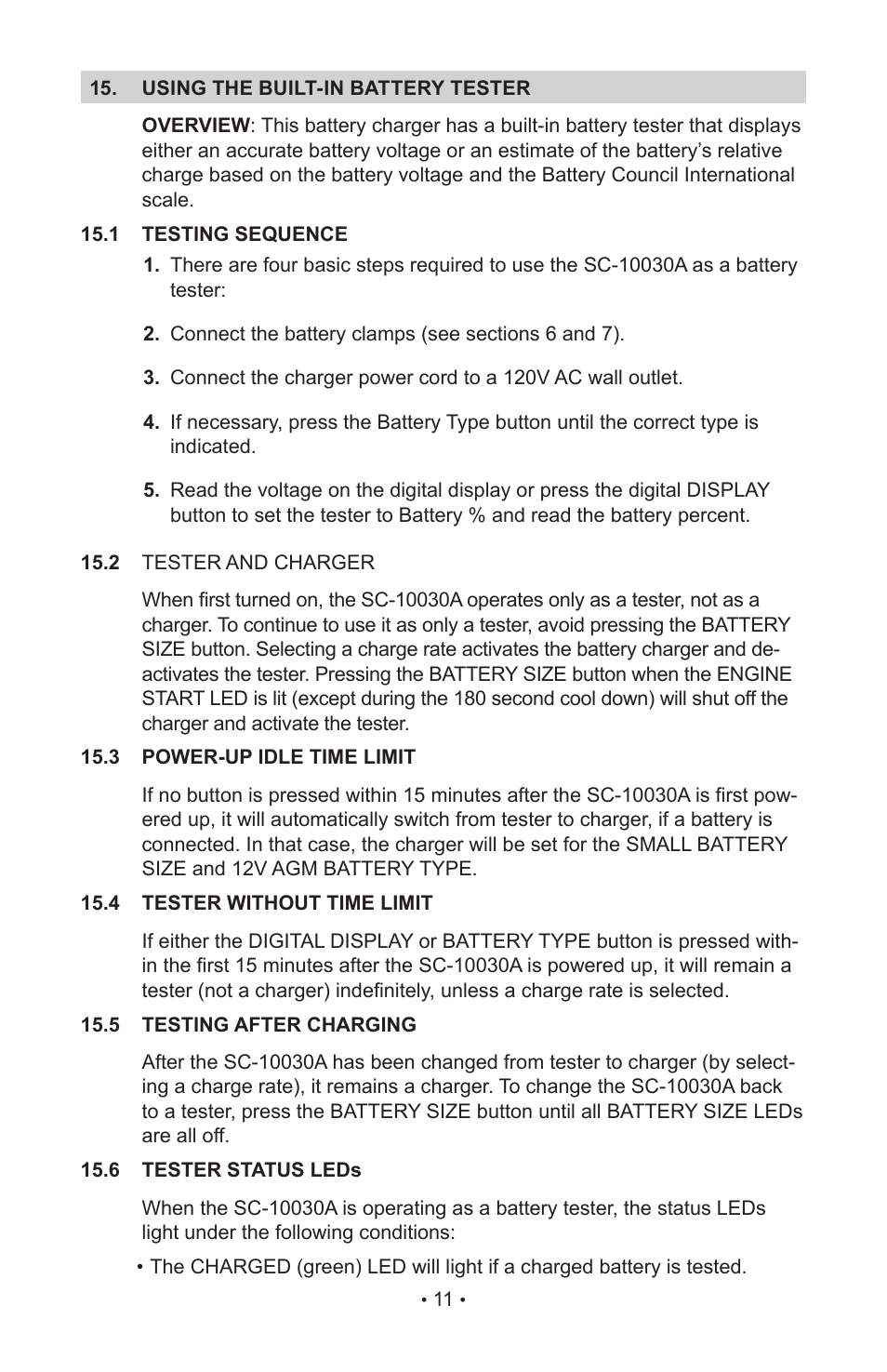 Schumacher SC-10030A. User Manual | Page 13 / 40